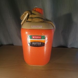 Vintage Lion Star Hunter 1000 Orange Flask Portable Hiking Camping Indonesia
